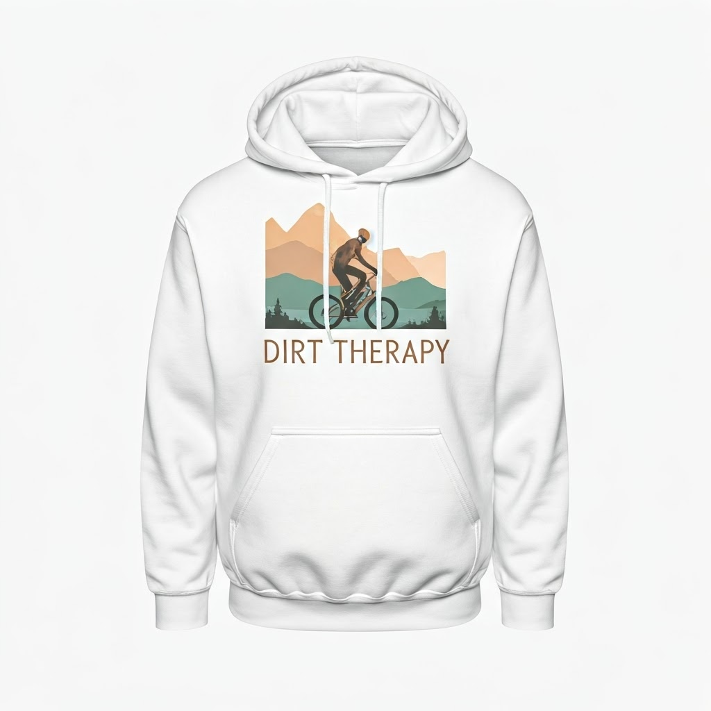 Dirt Therapy Cyclist Hoodie: Adventure Meets Art