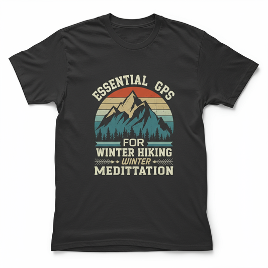 Retro Mountain Meditation Hiking T-Shirt