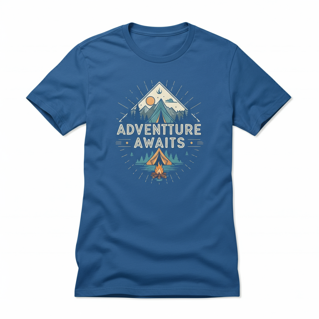 Retro Mountain Adventure Awaits T-Shirt