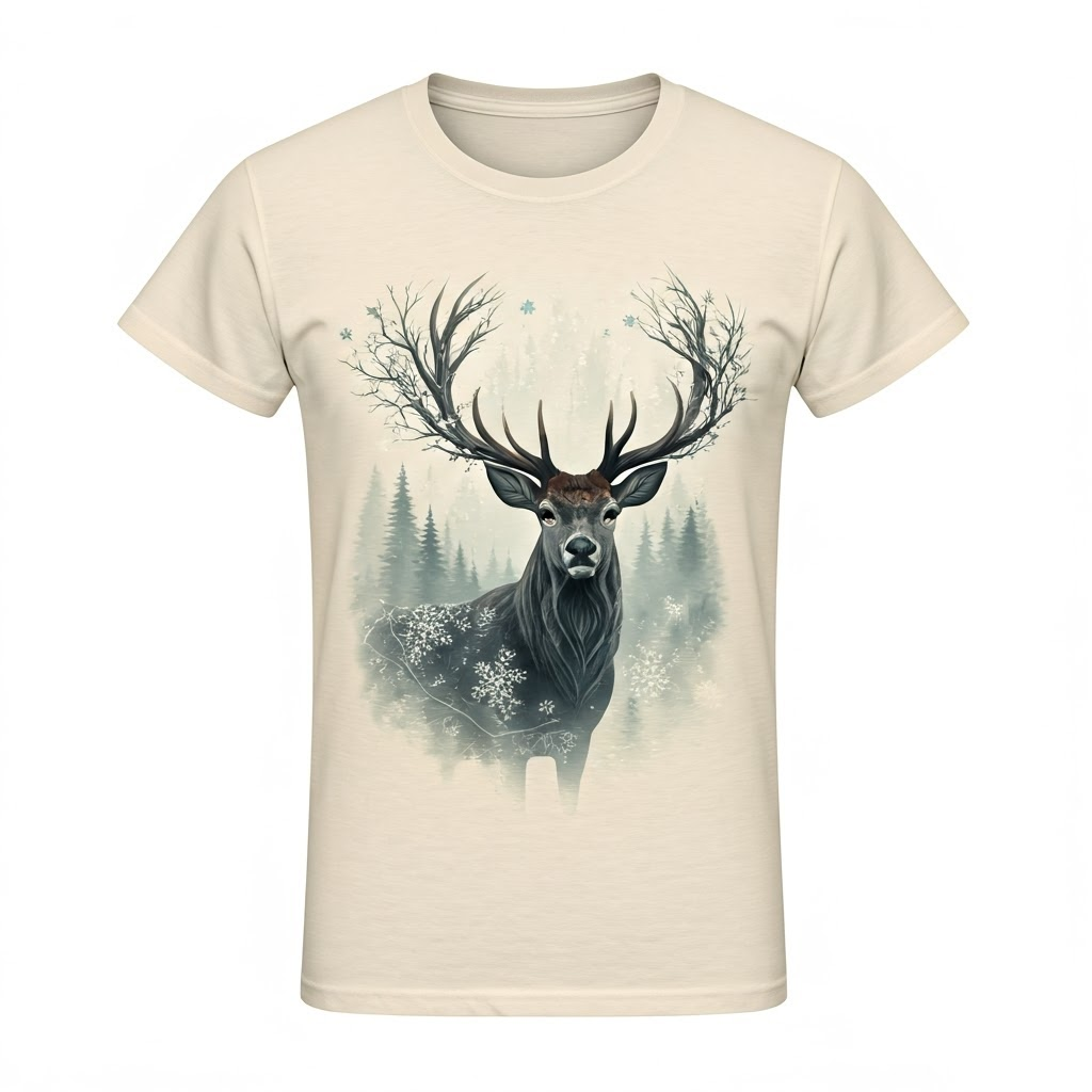 Majestic Deer Woodland Bliss T-Shirt