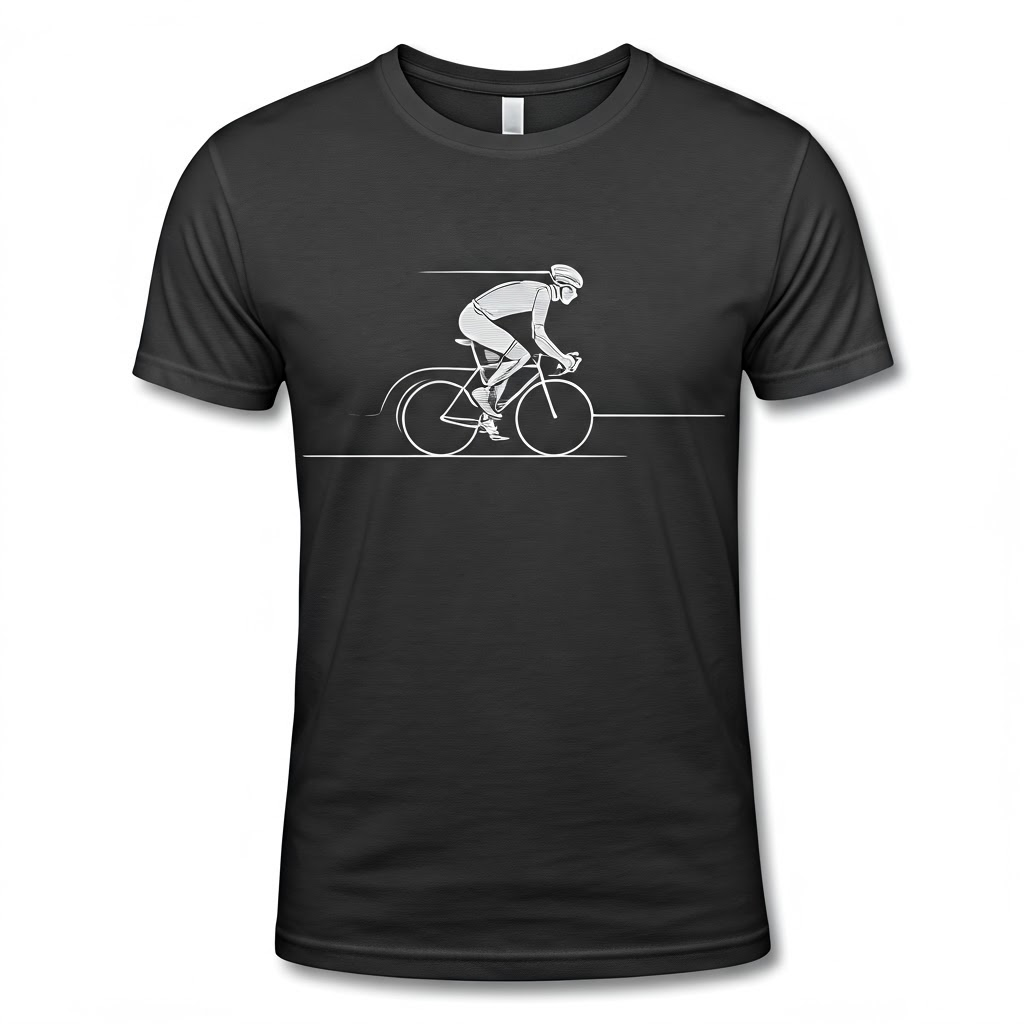 Dynamic Cyclist Motion T-Shirt