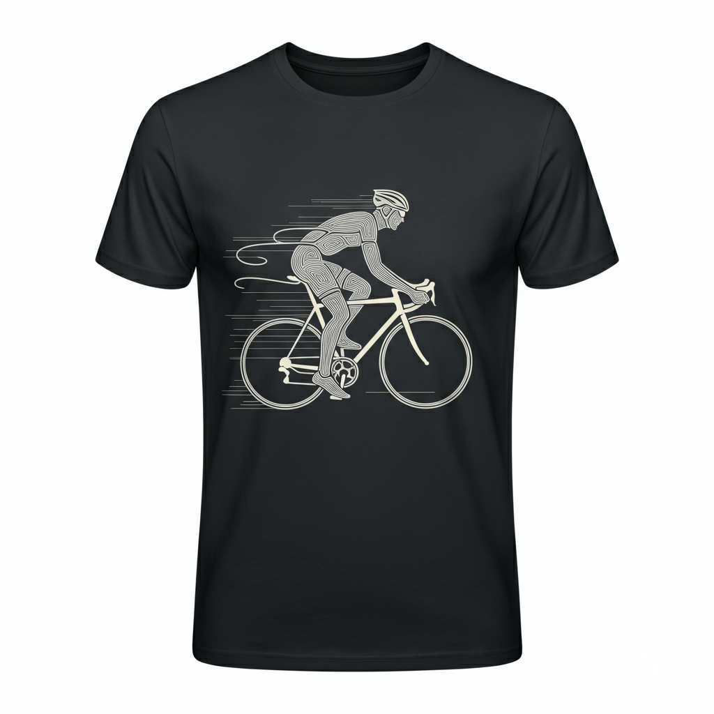 Velocity Line Art Cycling T-Shirt